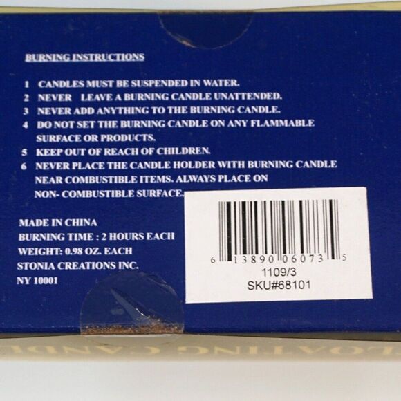 Vintage Stonia Creation Inc Floating Candles Christmas Snowflakes Set Of 3 - Picture 5 of 5